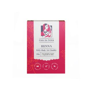 Henna Orgânica BAQ - Body Art Quality Casa da Índia 100g