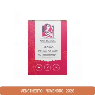 Henna Orgânica BAQ - Body Art Quality Casa da Índia 100g