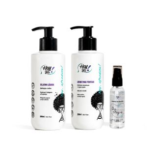 Creme Pentear + Gelatina Líquida + Blend de Óleos Hey You
