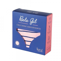 Calcinha Absorvente Bela Gil Rosa e Azul 