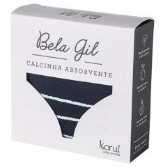 Calcinha Absorvente Bela Gil Preta e Branca
