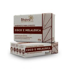 Sabonete Facial Coco e Melaleuca Lixo Zero Bhava 90g
