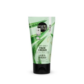 Creme Hidratante Facial de Aloe Vera e Abacate 50mL | Organic Shop