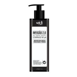Tubo preto com pump e rotulo branco escrito infusao 2.0 widi care