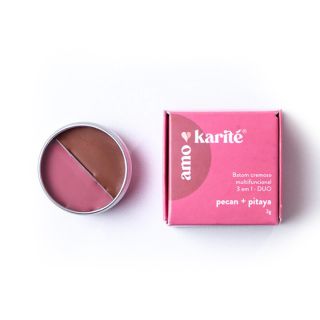 DUO Batom Cremoso Multifuncional 3 em 1 - Pitaya + Pecan Amokarité 3g