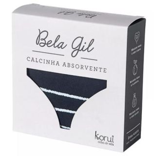 Calcinha Absorvente Bela Gil Preta e Branca