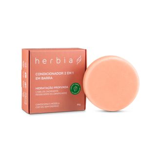 Condicionador 2em1 em barra Hidratacao Profunda Herbia 50g