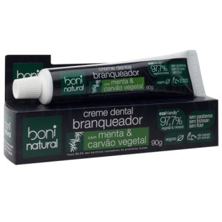 Creme Dental Branqueador com Carvão Vegetal Boni Natural 90g