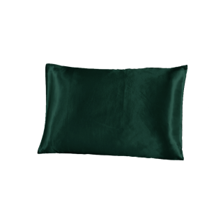 Fronha de cetim antifrizz para travesseiro cor verde musgo, cachos mais definidos, lisos sem frizz