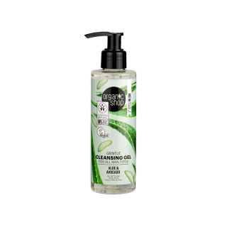 Gel de Limpeza Facial Aloe Vera e Abacate 200mL | Organic Shop