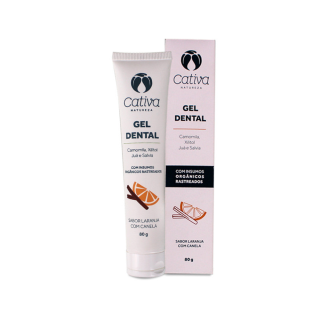 Gel Dental Orgânico Laranja com Canela Cativa 80g