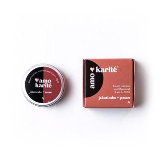 DUO Batom Cremoso Multifuncional 3 em 1 - Jabuticaba + Pecan Amokarité 3g