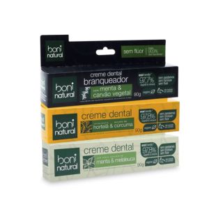 Kit Creme Dental Boni Natural