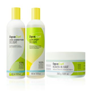 KIT LOW POO DELIGHT 355ML + ONE CONDITION DELIGHT 355ML + HEAVEN IN HAIR 250G DEVA