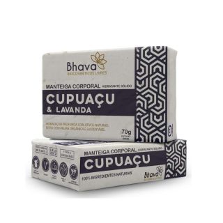 Manteiga Corporal Hidratante Sólido Cupuaçu e Lavanda Lixo Zero Bhava 70g