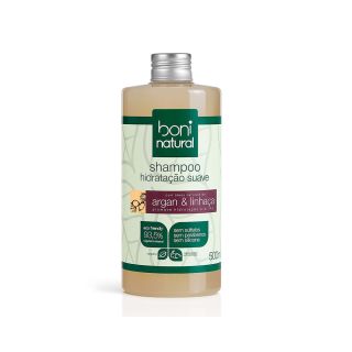 Shampoo Suave Argan e Linhaça Boni Natural 500mL